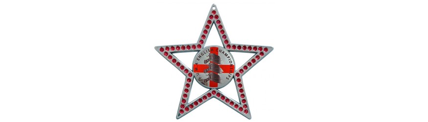 RED STAR GEMSTONE 75MM CUSTOM MEDAL **GOLD, SILVER OR BRONZE** RED STAR GEMSTONE 75MM CUSTOM MEDAL **GOLD, SILVER OR BRONZE**